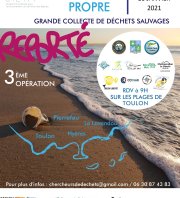 Collecte déchets sauvages - plage du Mourillon - Opération provence propre