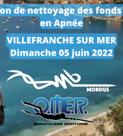 Nettoyage des fonds marins en apnée - Villefranche sur mer