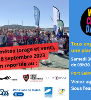 Collecte World Clean Up day - Dans l'eau, sur l'eau, à terre - Port St-Louis du Mourillon - Toulon