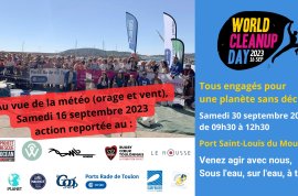 World cleanup day au Port St-Louis du Mourillon - Toulon