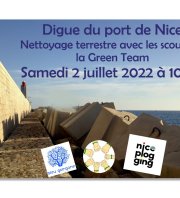 Nettoyage terrestre Digue port de Nice