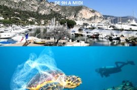 Ramassage de déchets sous-marins Port de Beaulieu-sur-Mer