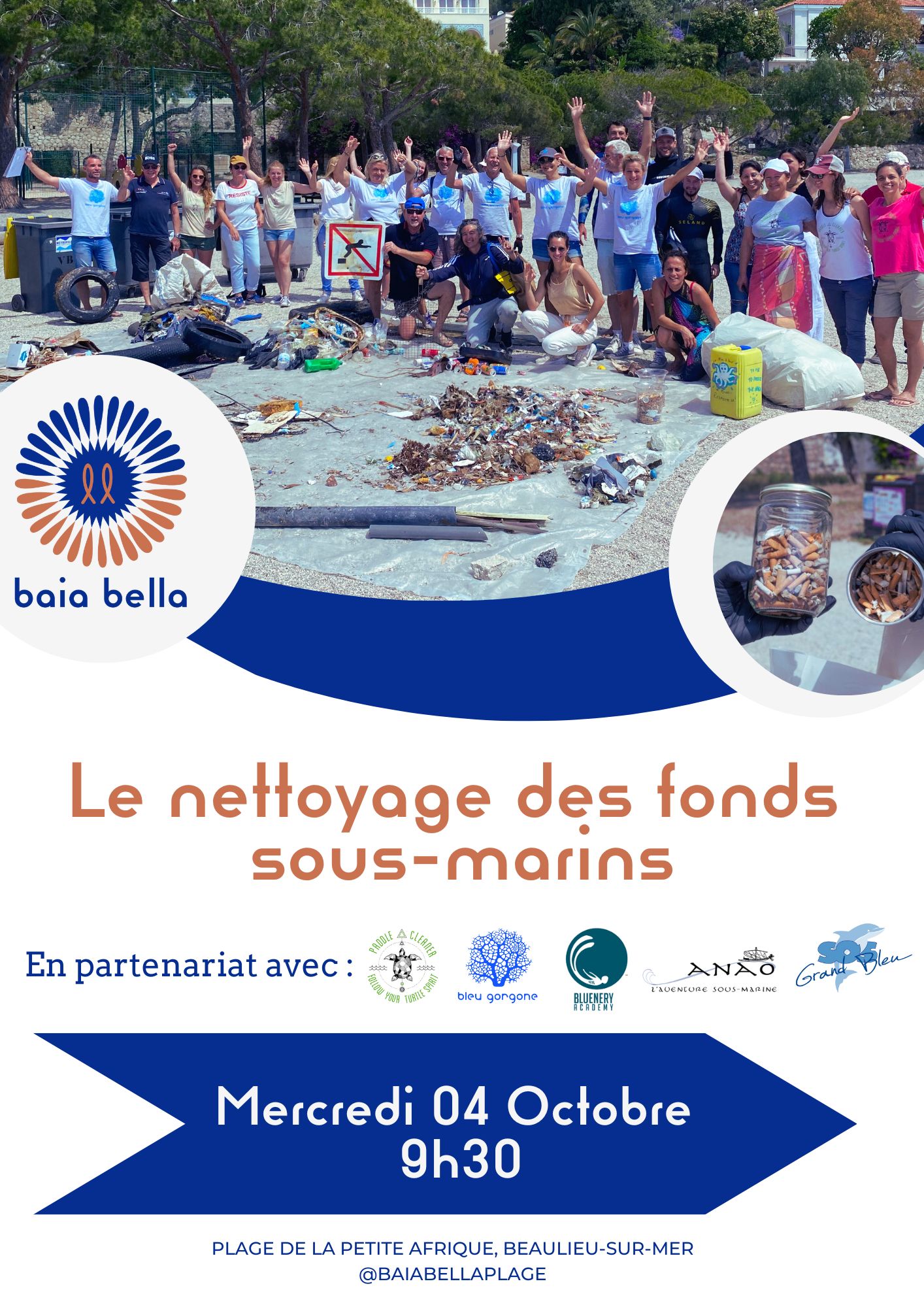 Nettoyage plage de la Petite Afrique
